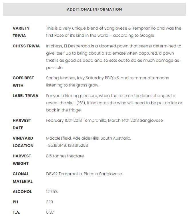 The Pawn Wine Co - Rose El Desperado (Case Sale) | Harris Farm Online