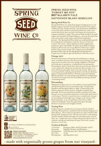 Spring Seed Wine Co - Sauvignon Blanc Semillon - Forget Me Not - McLaren Vale, SA | Harris Farm Online