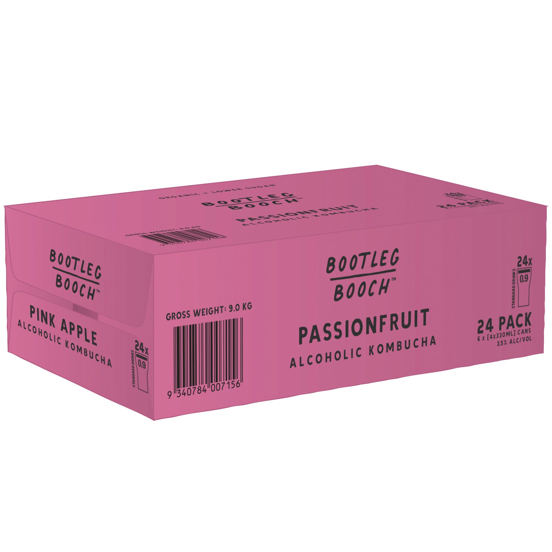 Bootleg Booch Alcoholic Kombucha Passionfruit Case | Harris Farm Online