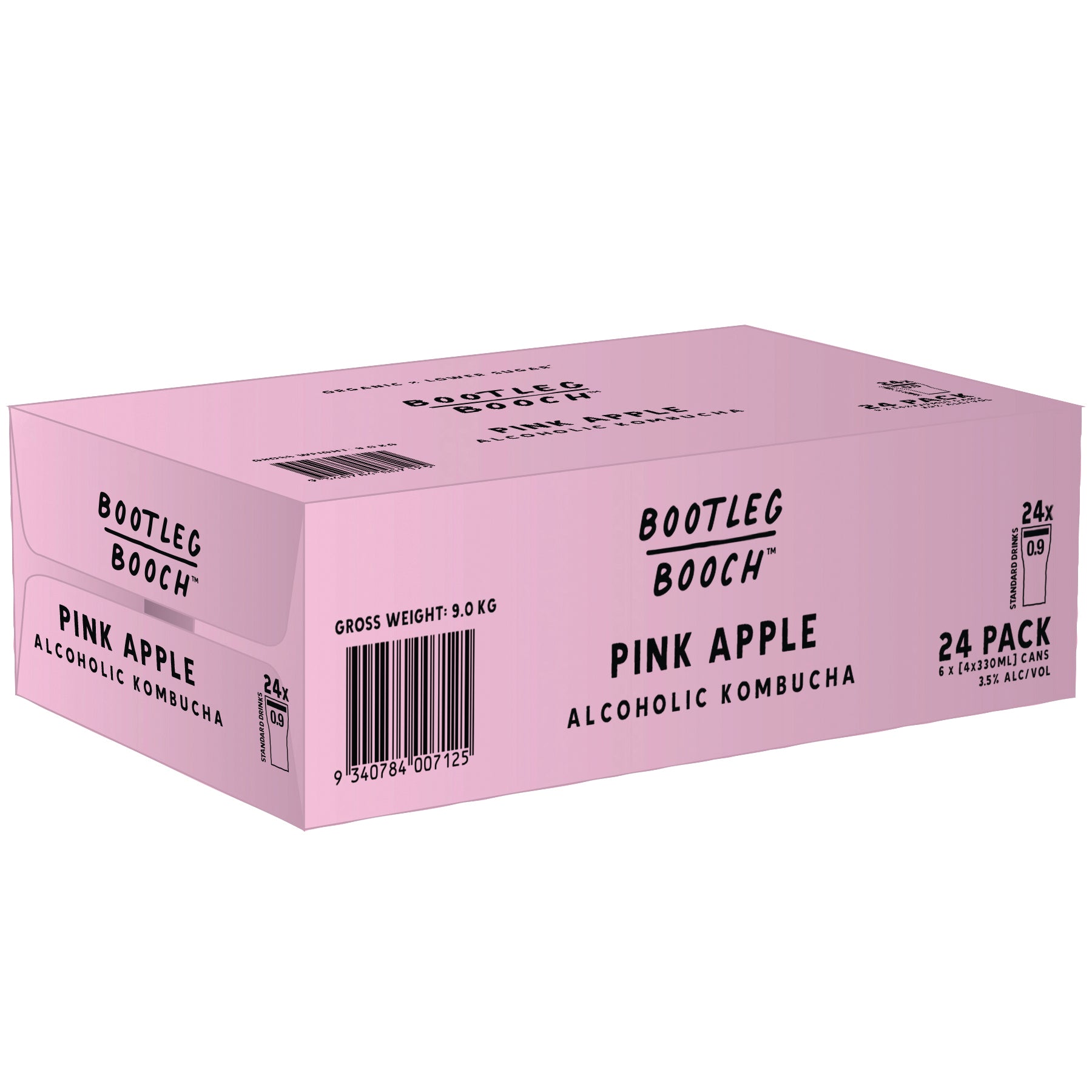 Bootleg Booch Alcoholic Kombucha Pink Apple | Harris Farm Online