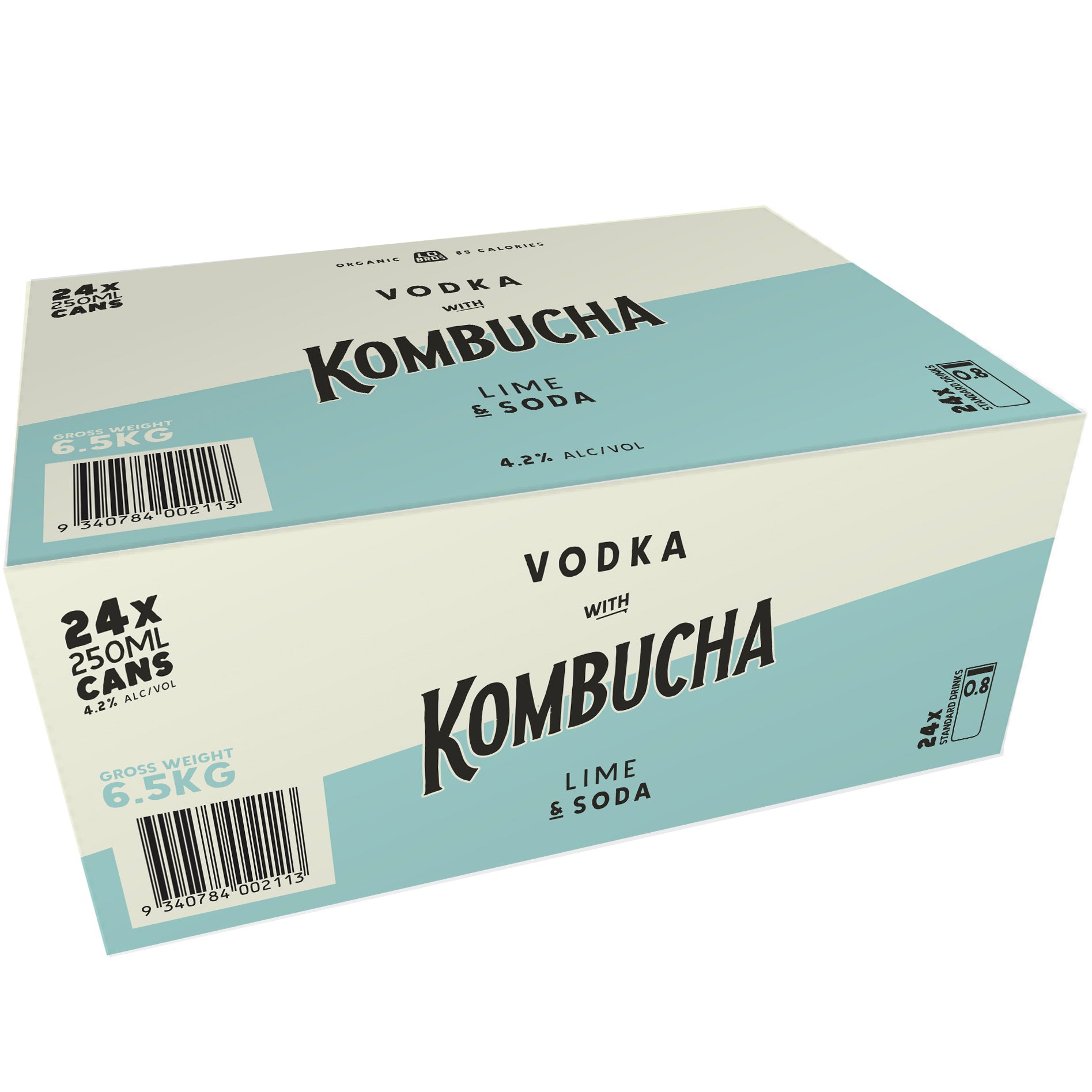 Lo Bros Vodka Kombucha Lime and Soda Case | Harris Farm Online