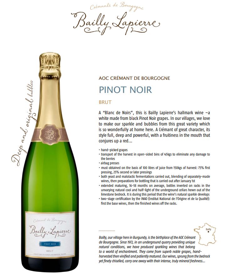 Bailly Lapierre - Pinot Noir Brut | Harris Farm Online
