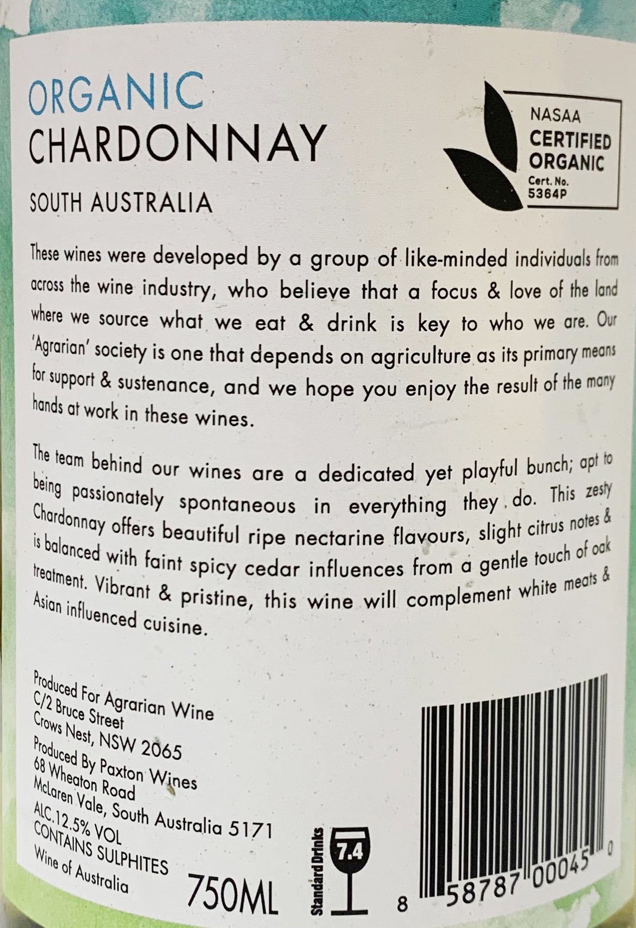 Frisky Farmer - Organic Chardonnay - Mclaren Vale, SA | Harris Farm Online