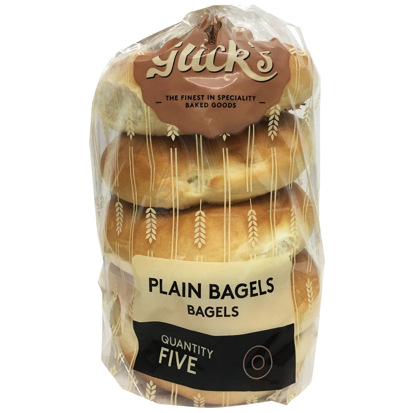 Glicks Plain Bagels x5