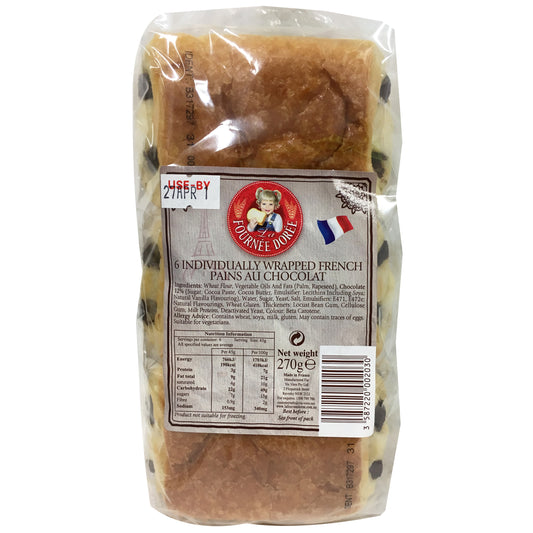 La Fournee Doree - Bread Pains Au Chocolate (6 Rolls, 270g)