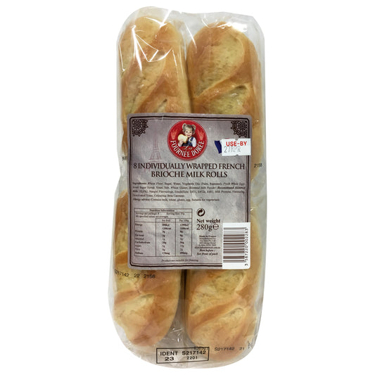 La Fournee Doree - Bread French Brioche - Milk Rolls (8 Rolls, 280g)