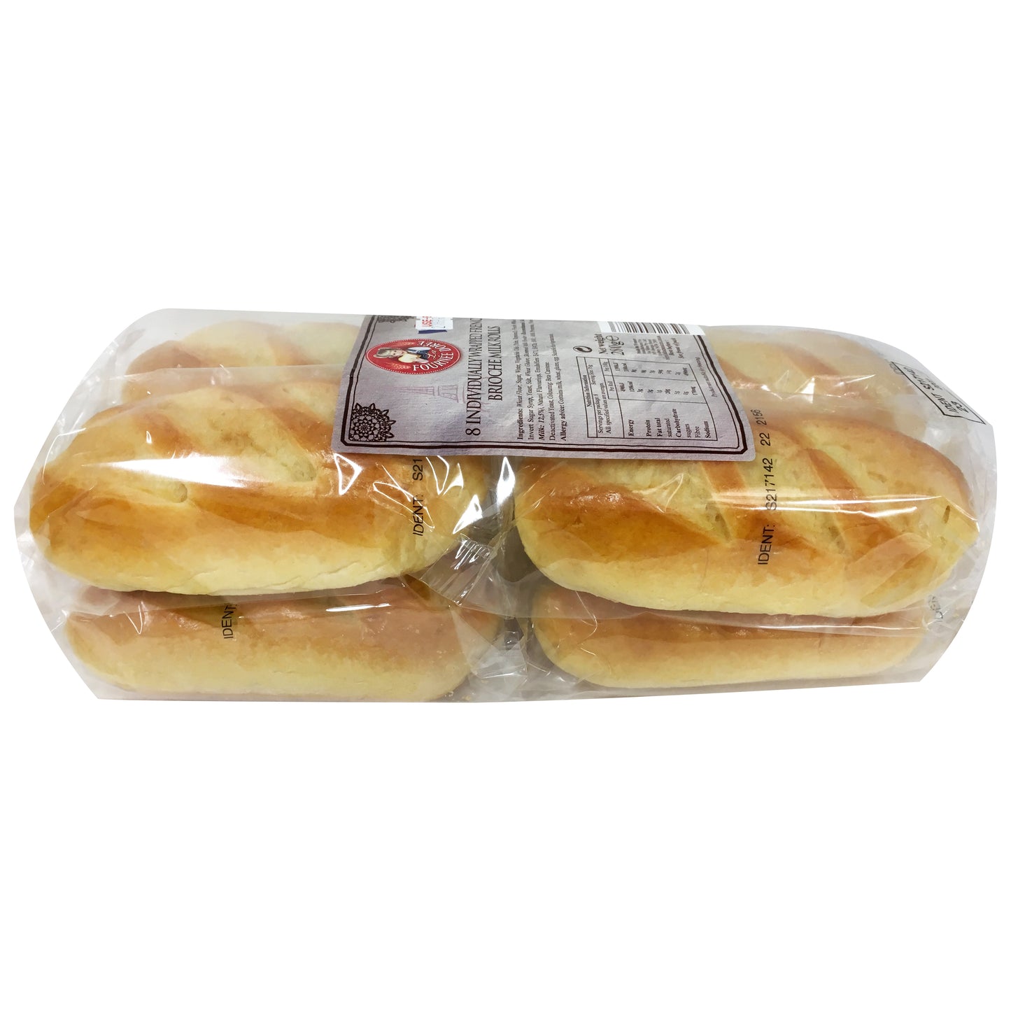 La Fournee Doree - Bread French Brioche - Milk Rolls (8 Rolls, 280g)