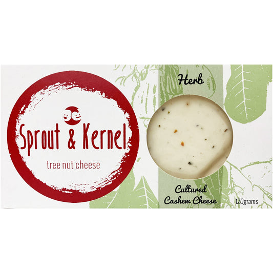 Sprout and Kernel Tree Nut Cheese Herb Cultured Cashew Cheese 120g
