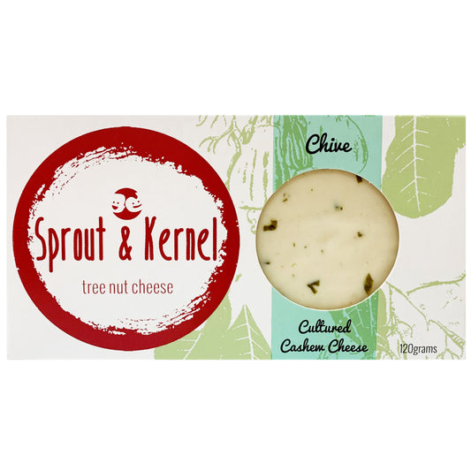 Sprout and Kernel Tree Nut Cheese Chive Cultured Cashew Cheese 120g