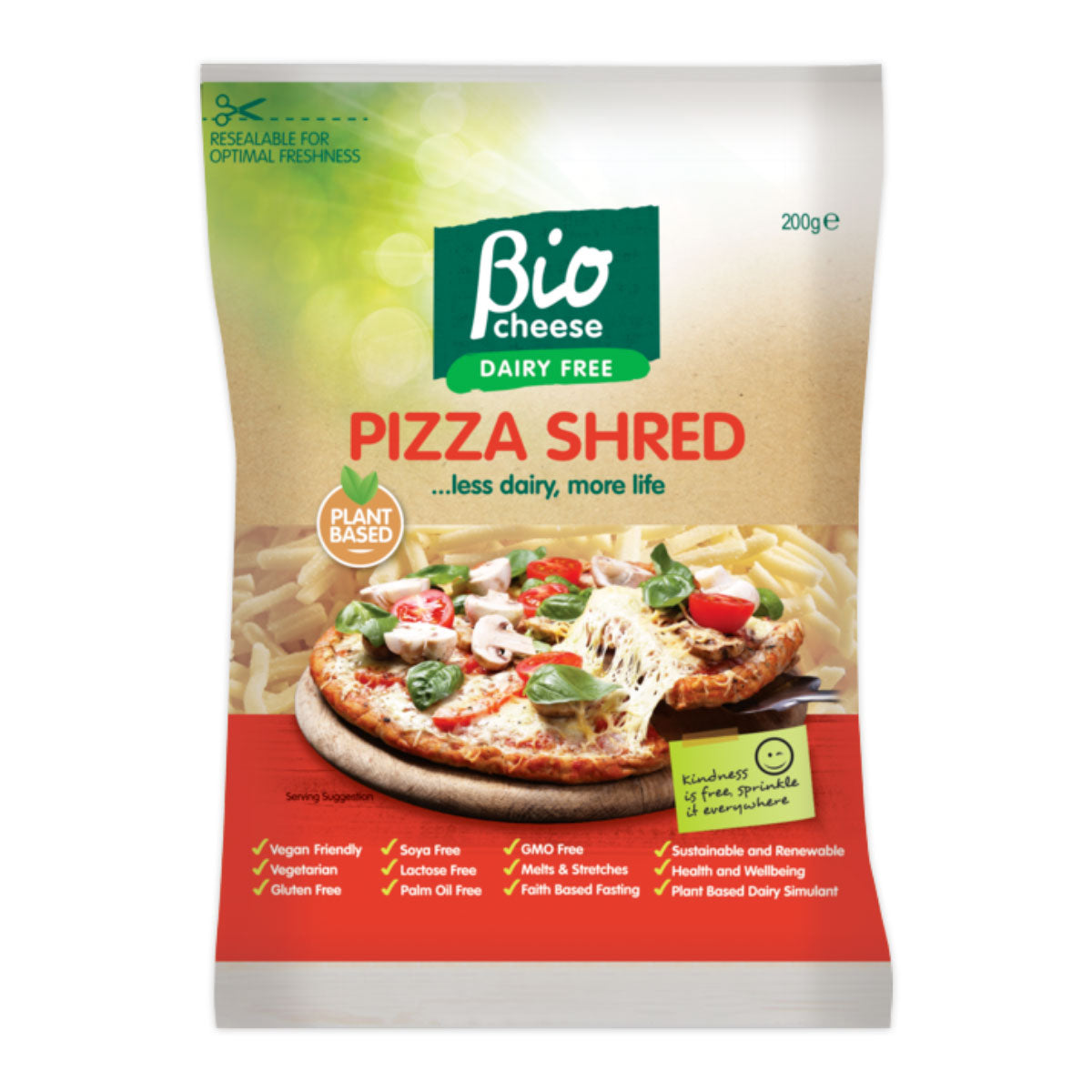 Bio Cheese Dairy Free Pizza Shred 200g | Harris Farm Online