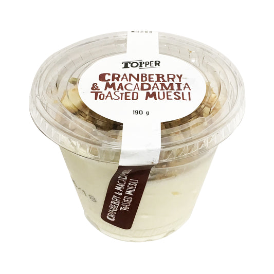 Harris Farm - Yoghurt Topper - Cran/Maca Toasted Muesli (190g)