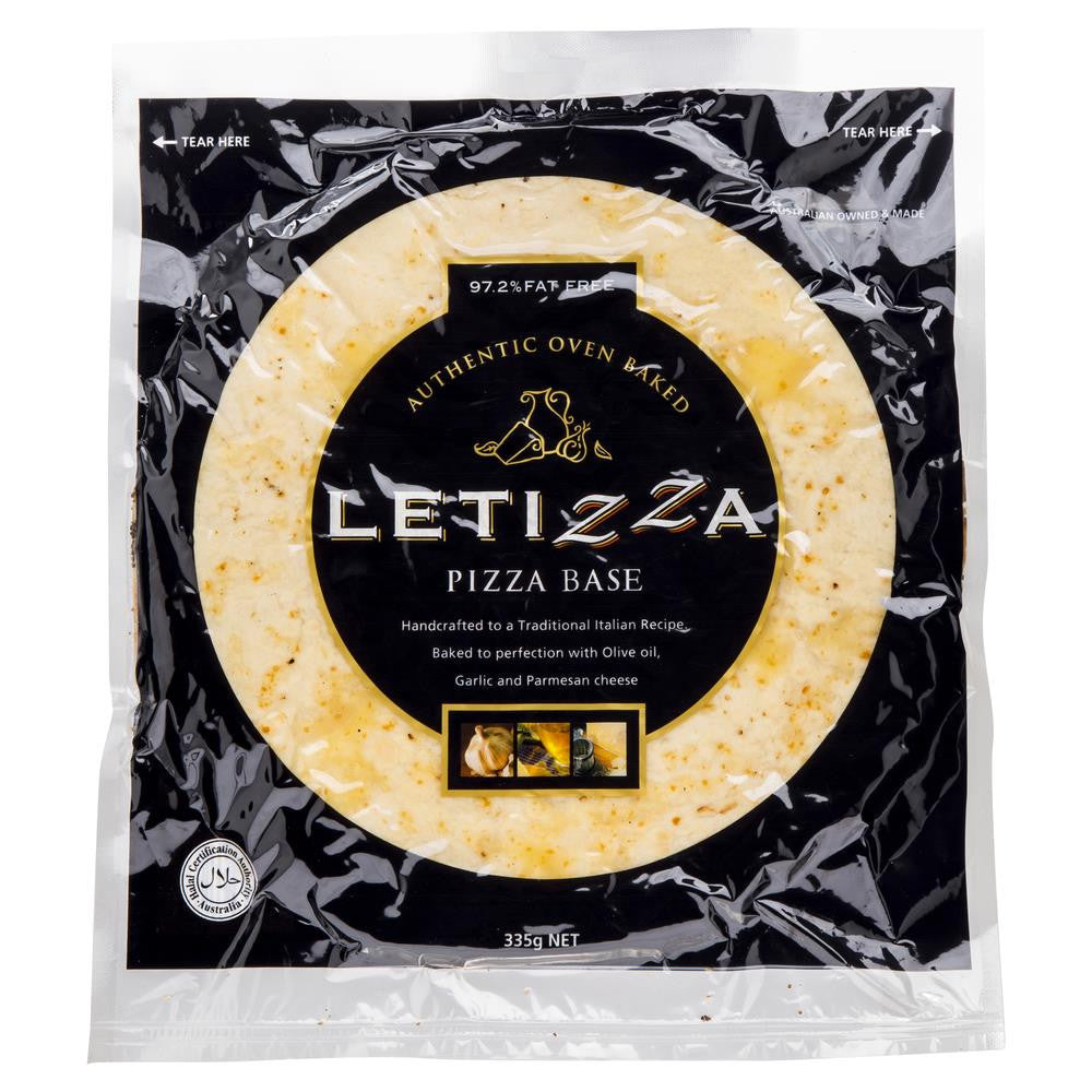 Letizza Authentic Oven Baked Pizza Base 335g , Z-Bakery - HFM, Harris Farm Markets
- 1