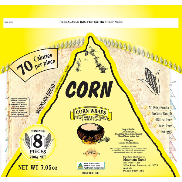 Mountain Bread Corn Wraps | Harris Farm Online