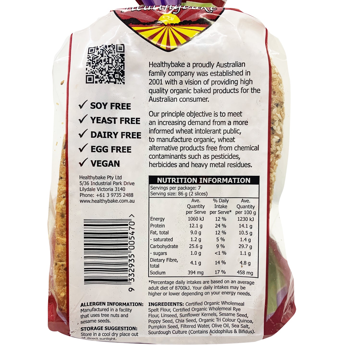Healthybake Bavarian Organic Sourdough | Harris Farm Online