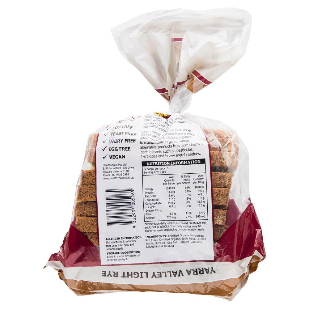 Healthybake Light Rye Organic Sourdough 700g , Z-Bakery - HFM, Harris Farm Markets
- 2
