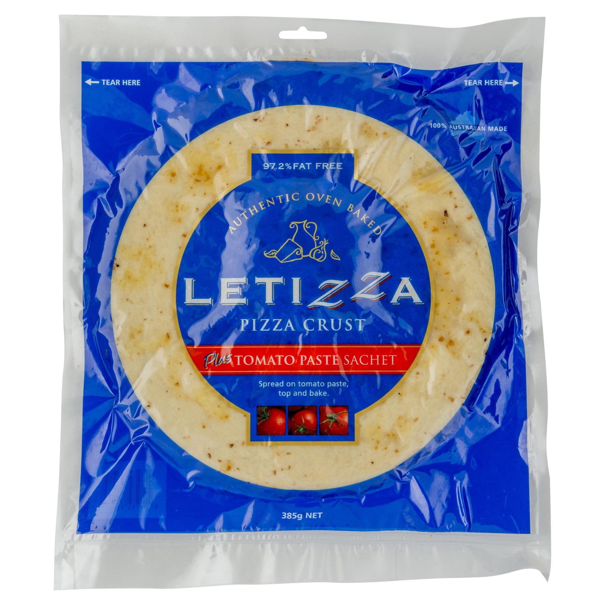 Letizza Pizza Crust Plus Tomato Paste Sachet 385g , Grocery-Pasta - HFM, Harris Farm Markets
 - 1