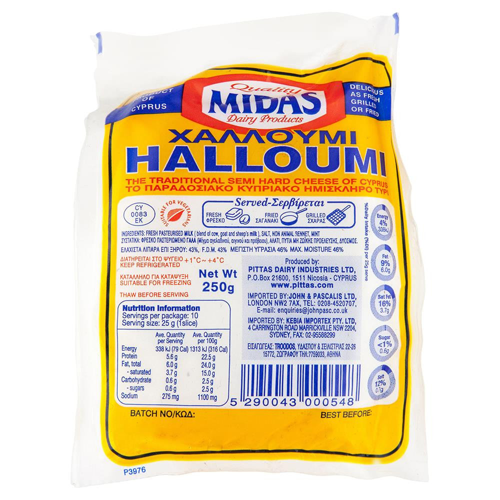 Halloumi Midas 250g , Frdg1-Cheese - HFM, Harris Farm Markets
 - 1