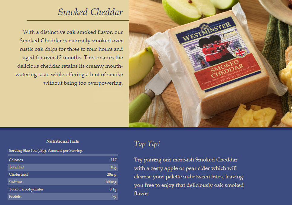 Westminster - Smoked Cheddar | Harris Farm Online