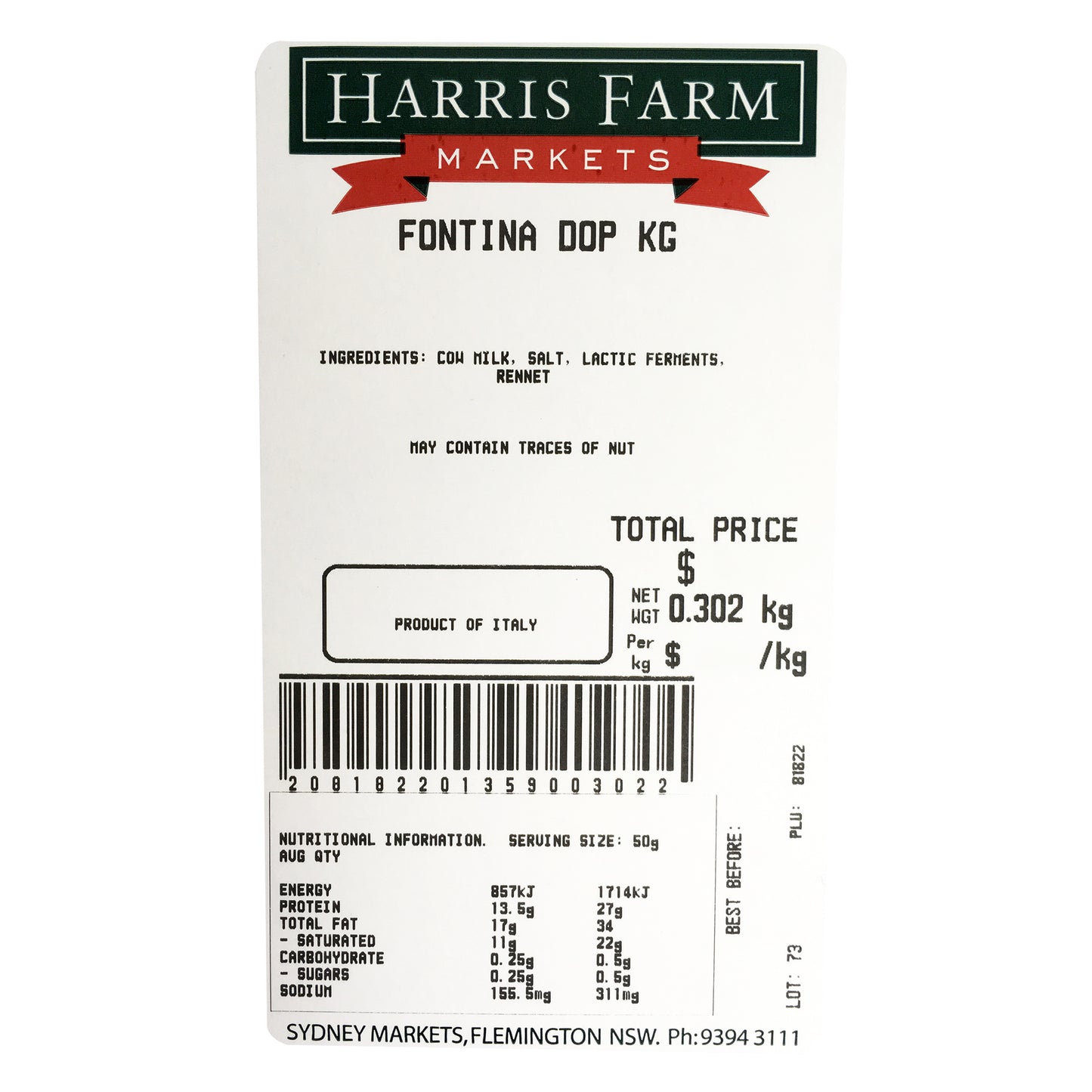 Fontina DOP Cheese (280-400g) Zanetti