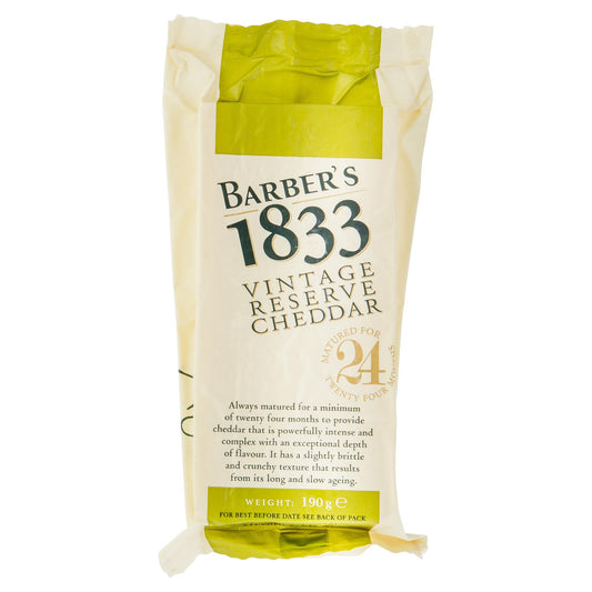 Cheddar Barber's 1833 Vintage Reserve 190g , Frdg1-Cheese - HFM, Harris Farm Markets
 - 1