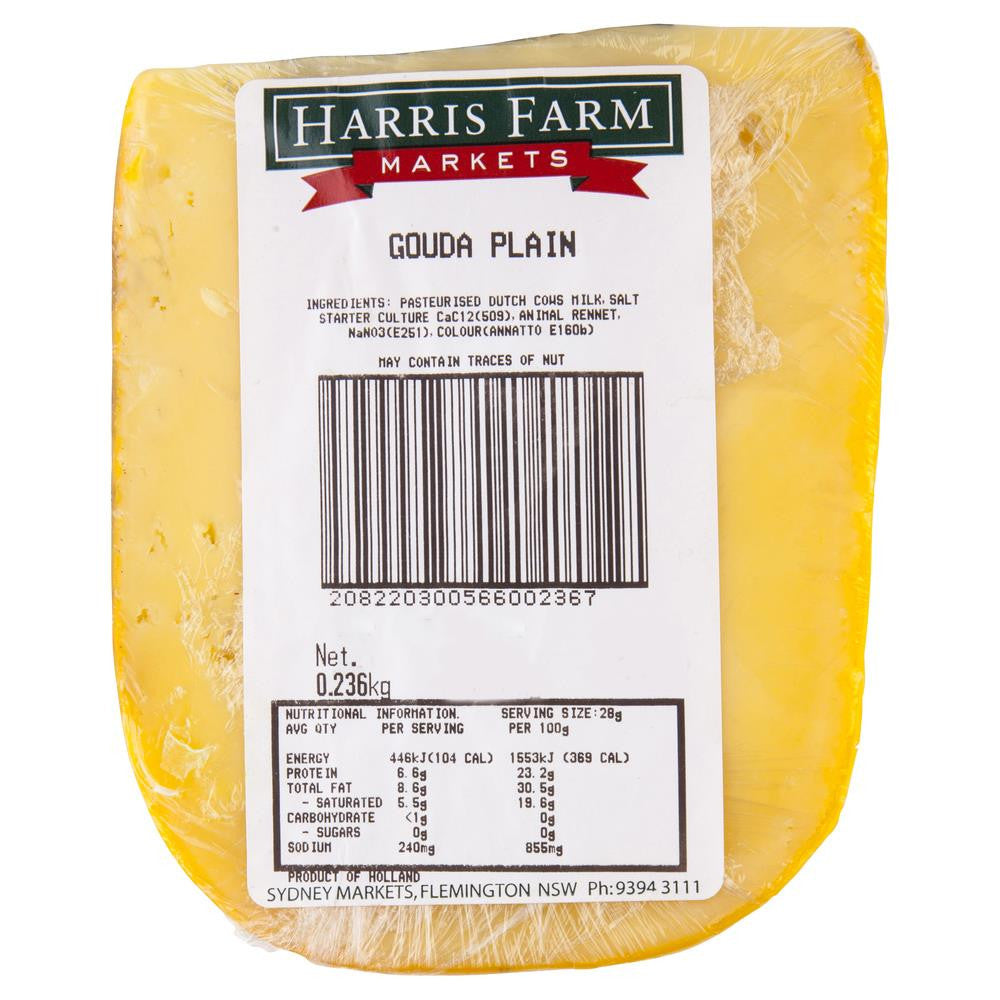 Plain Gouda Cheese 230-280g | Harris Farm Markets Online