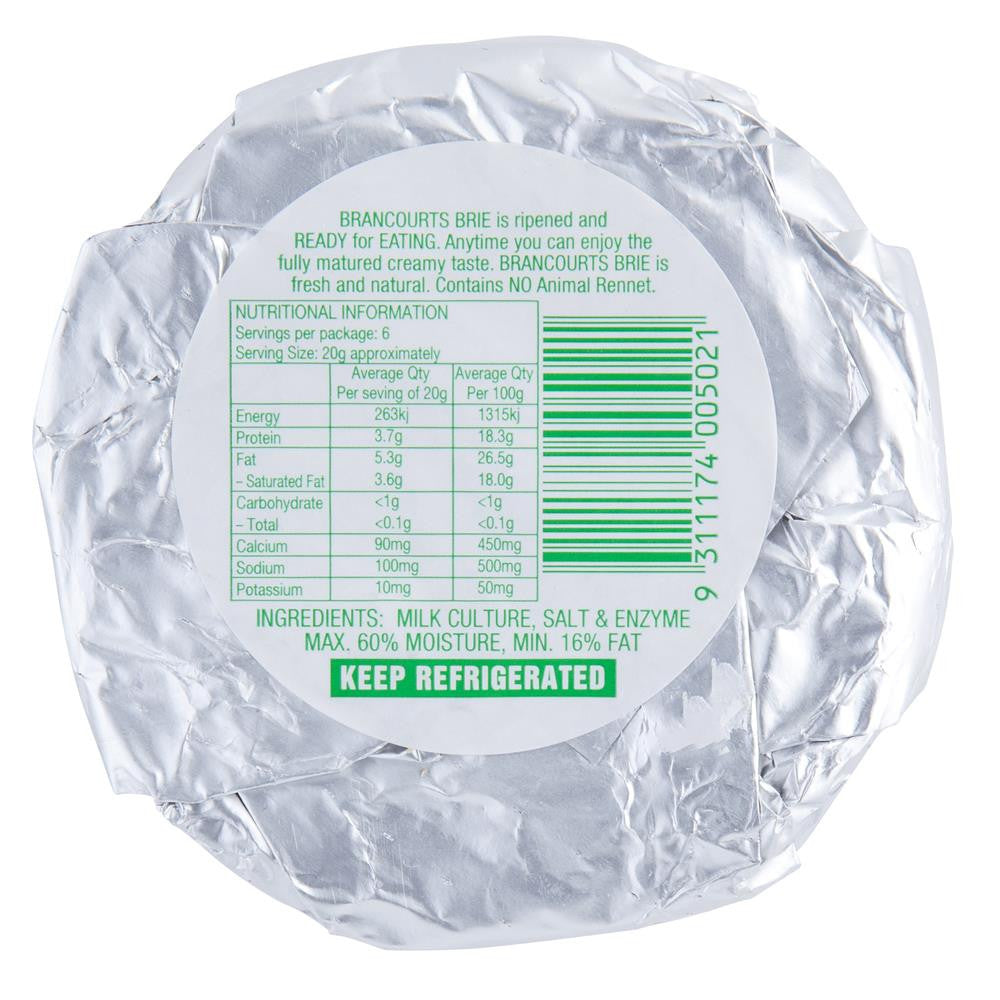 Brie Brancourts 125g , Frdg1-Cheese - HFM, Harris Farm Markets
- 2