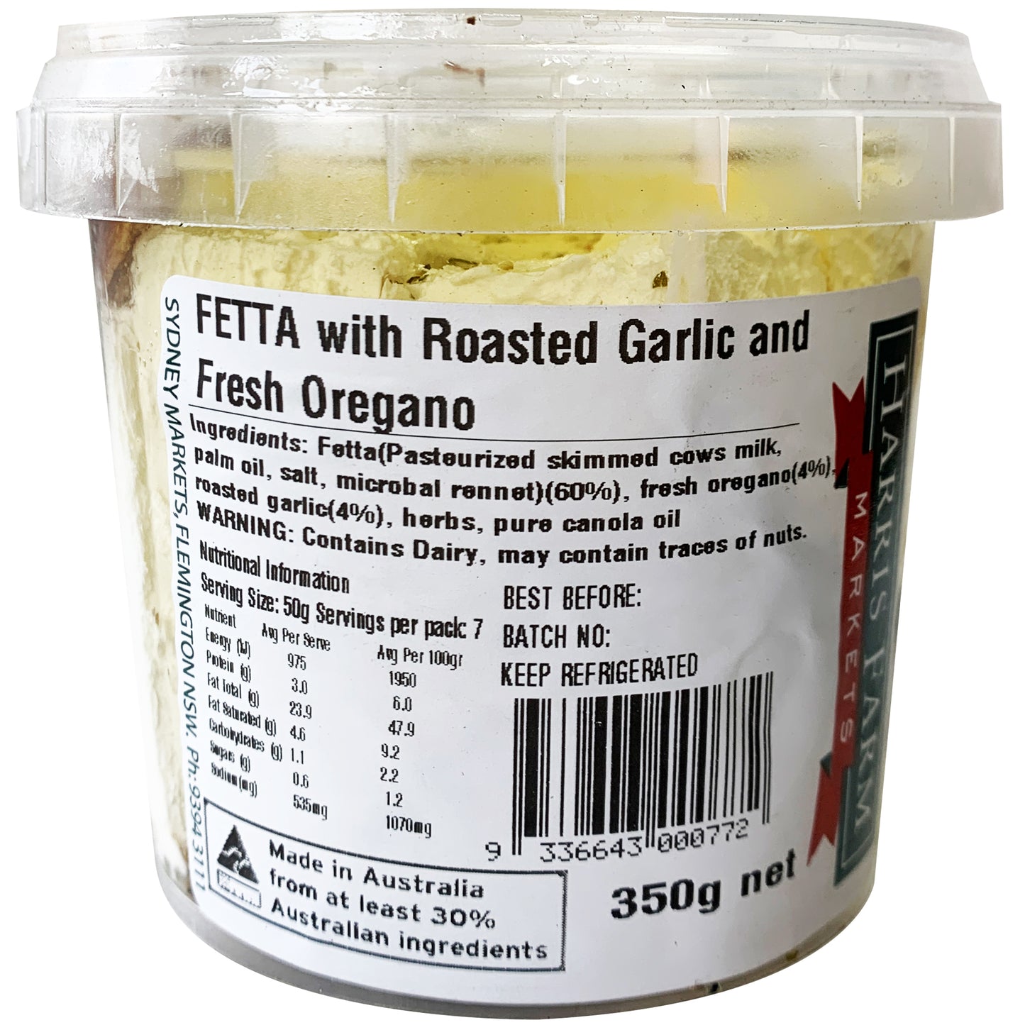 Harris Farm - Fetta - Roasted Garlic and Fresh Oregano | Harris Farm Online
