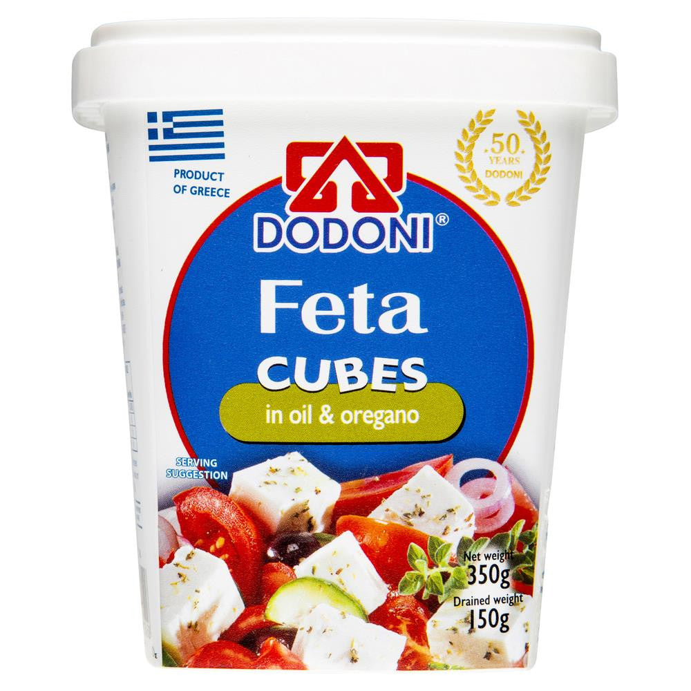 Feta Dodoni Cubes Oil Oregano 350g , Frdg1-Cheese - HFM, Harris Farm Markets
 - 1