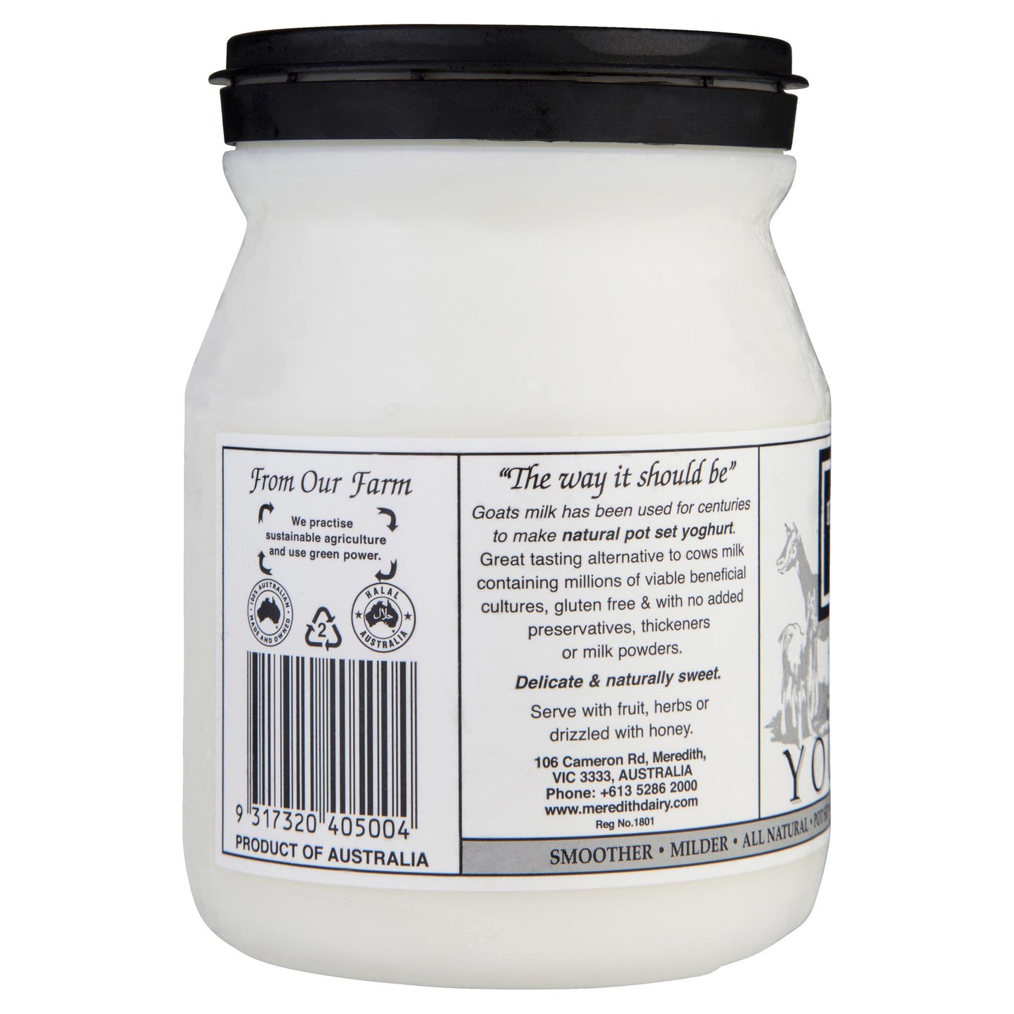 Meredith Dairy Yoghurt Natural Goat Milk 500g , Frdg2-Dairy - HFM, Harris Farm Markets
- 3