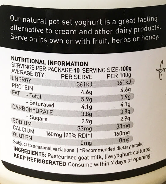 Meredith Dairy Natural Goat Milk Yoghurt Probiotic | Harris Farm Online