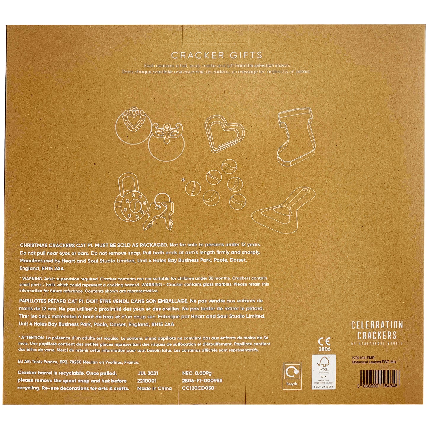 Celebration Crackers Botanical Leaves x6 | Harris Farm Online