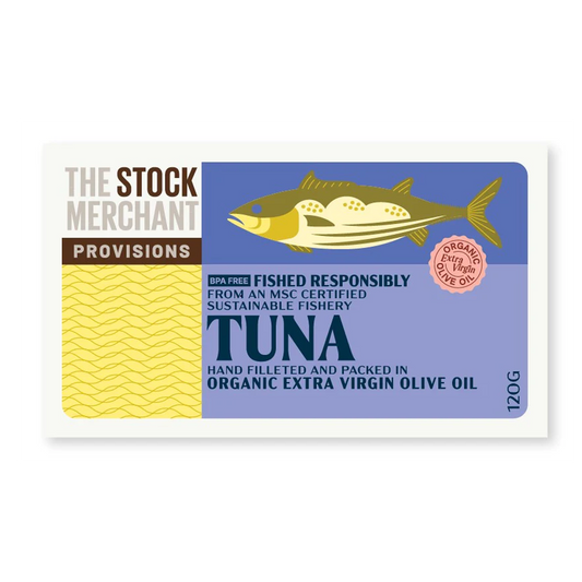 The Stock Merchant MSC Tuna in Organic Extra Virgin Olive Oil 120g