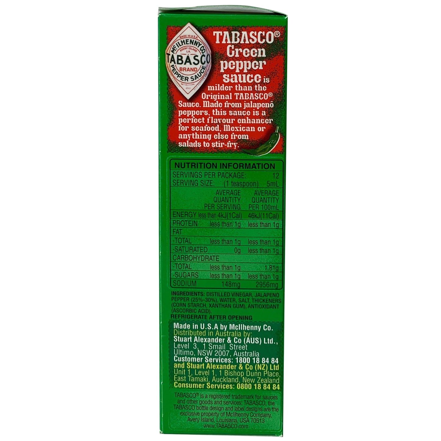 Mcilhenny Tabasco Green Pepper Sauce 60ml | Harris Farm Markets Online