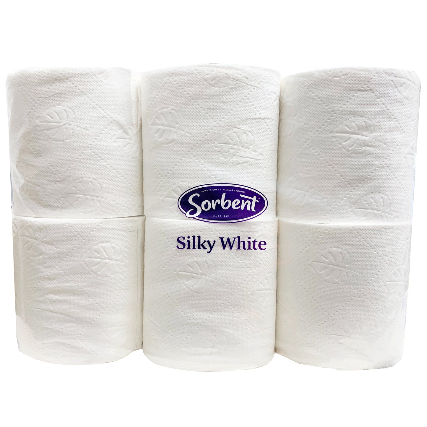 Sorbent Silky White Toilet Papers 6 X 180 sheets