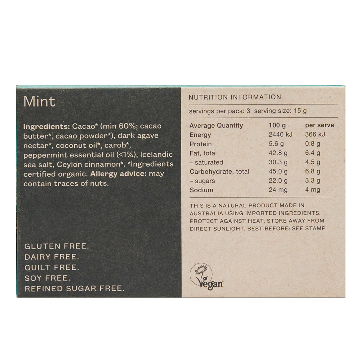 Pana Organic Mint Chocolate | Harris Farm Online