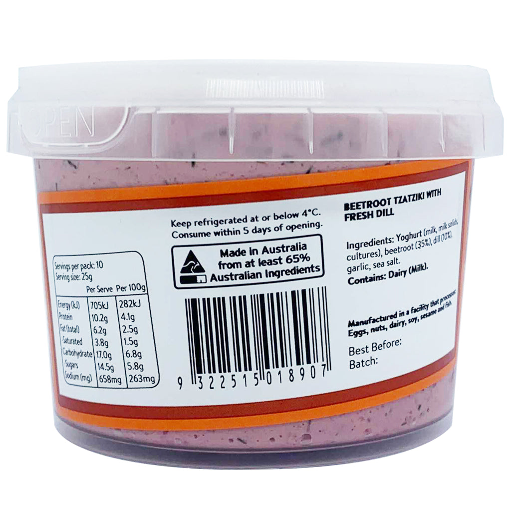 Fifya Beetroot Tzatziki with Fresh Dill | Harris Farm Online