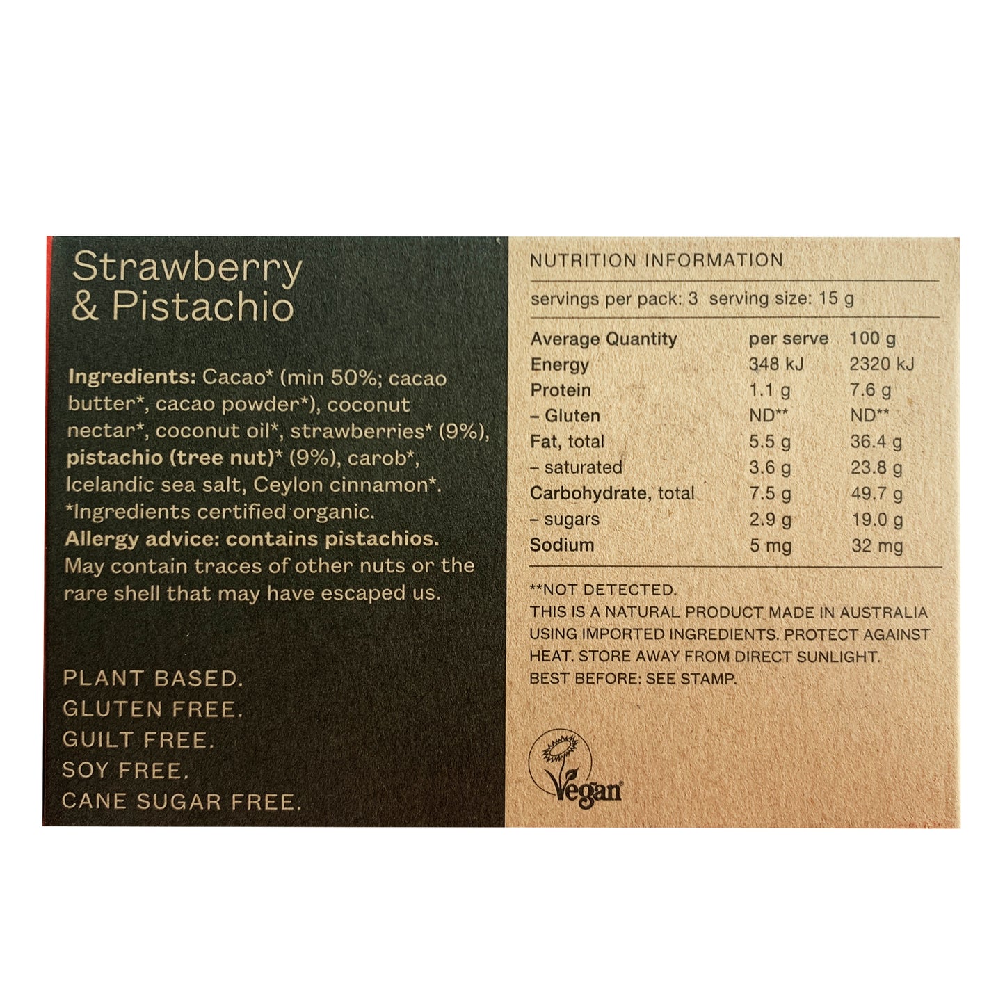 Pana Organic Strawberry and Pistachio Chocolate | Harris Farm Online