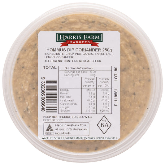 Harris Farm Dip Hommus Coriander | Harris Farm Online