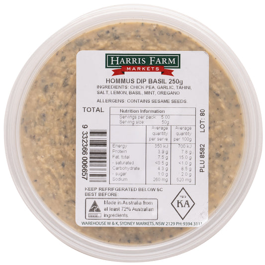 Harris Farm Dip Hommus Basil | Harris Farm Online