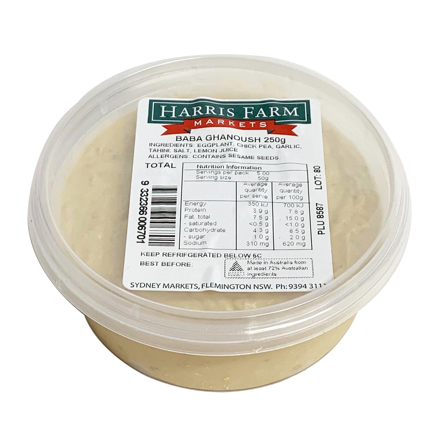 Harris Farm Dip Baba Ghanoush 250g