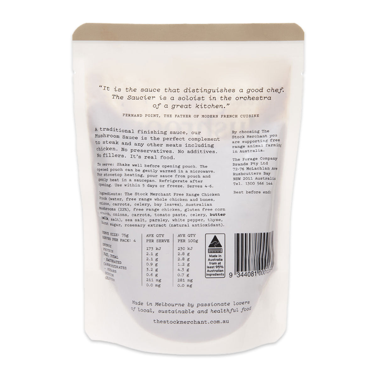 The Stock Merchant Mushroom Sauce 300g | Harris Farm Markets Online