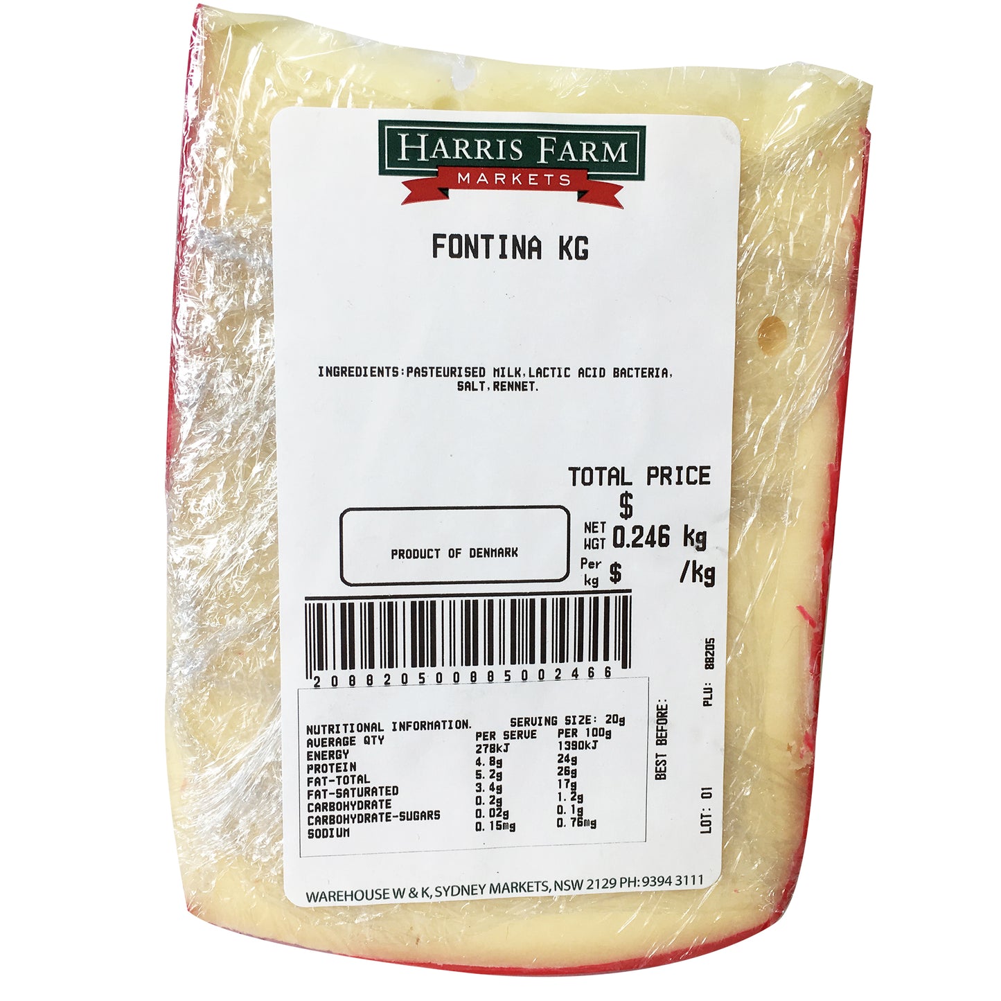 Fontina Danish Cheese 230-280g | Harris Farm Markets Online