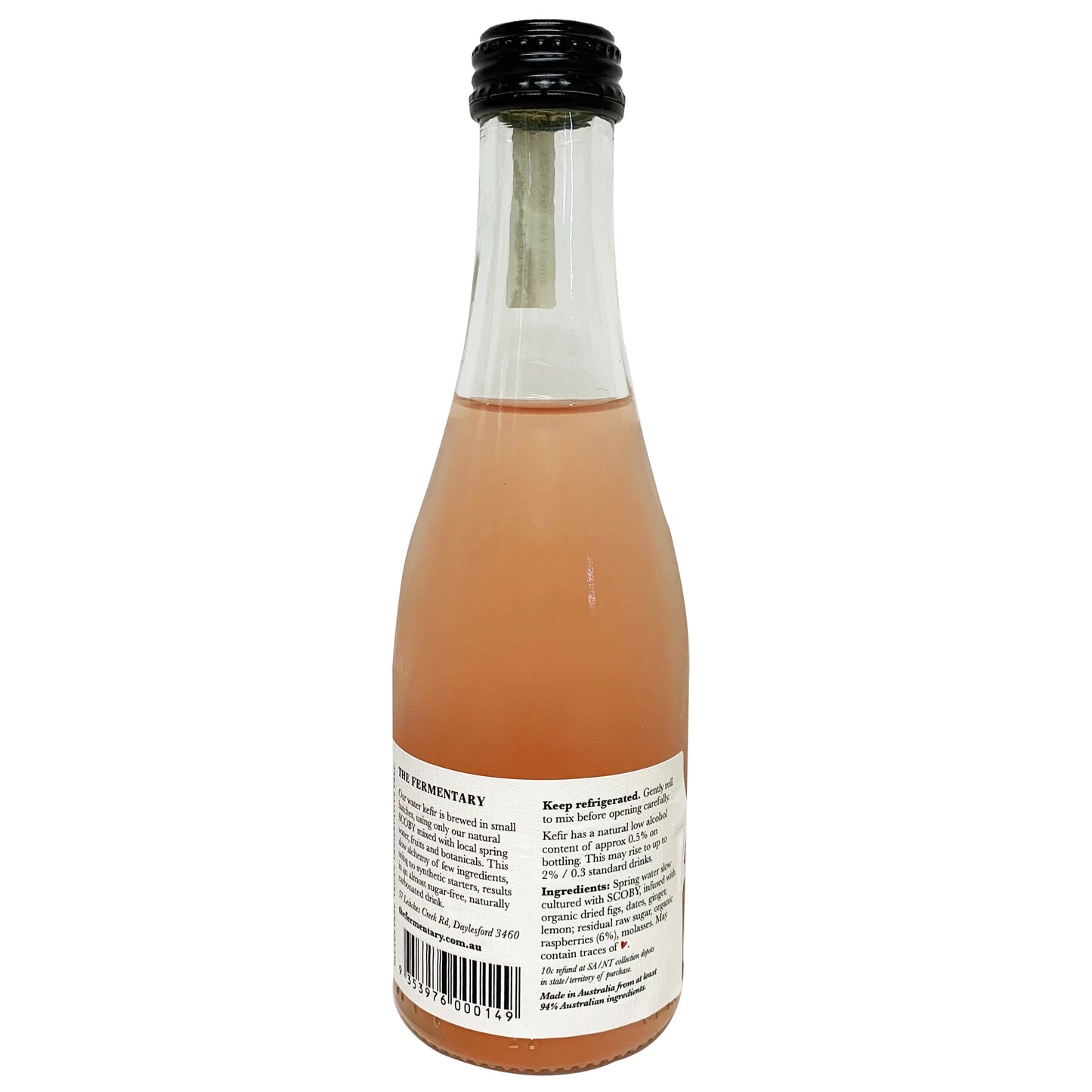 The Fermentary - Water Kefir - Raspberry Kefir (200mL)