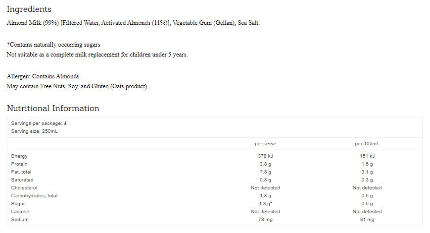 Inside Out Unsweetened Almond Milk | Harris Farm Online