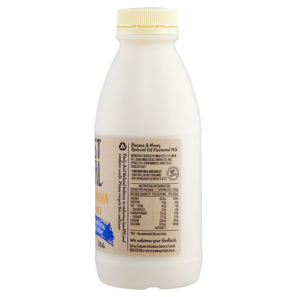 Pauls Just Natural Banana Honey 500mL , Frdg2-Dairy - HFM, Harris Farm Markets
 - 2