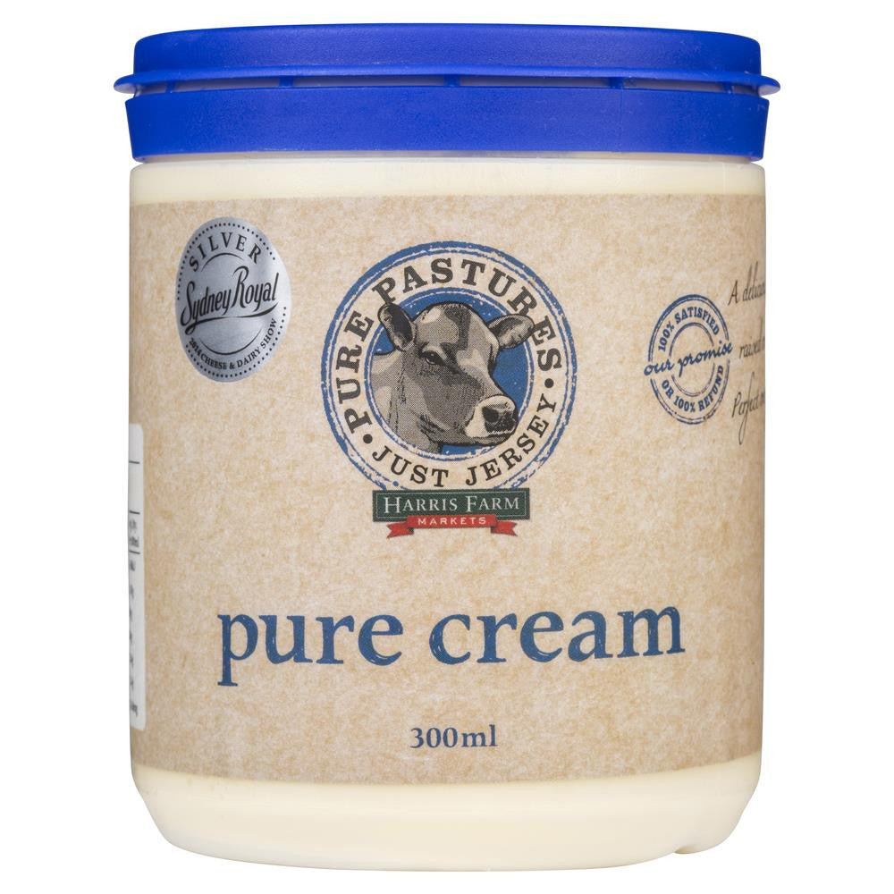 Pure Pastures Just Jersey Pure Cream 300ml , Frdg2-Dairy - HFM, Harris Farm Markets
 - 1