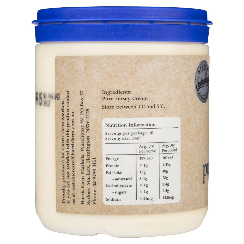 Pure Pastures Just Jersey Pure Cream 300ml , Frdg2-Dairy - HFM, Harris Farm Markets
 - 2