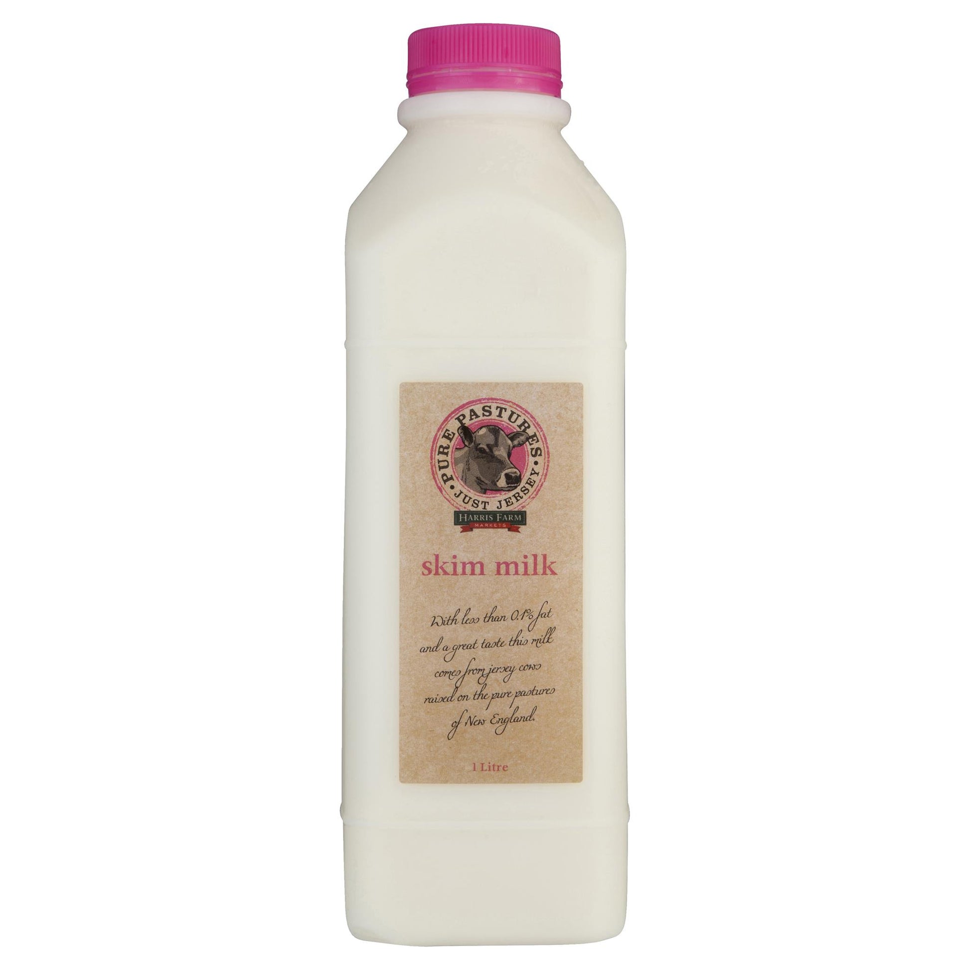 Harris Farm Milk Pure Pastures Just Jersey Skim 1L , Frdg2-Dairy - HFM, Harris Farm Markets
 - 1