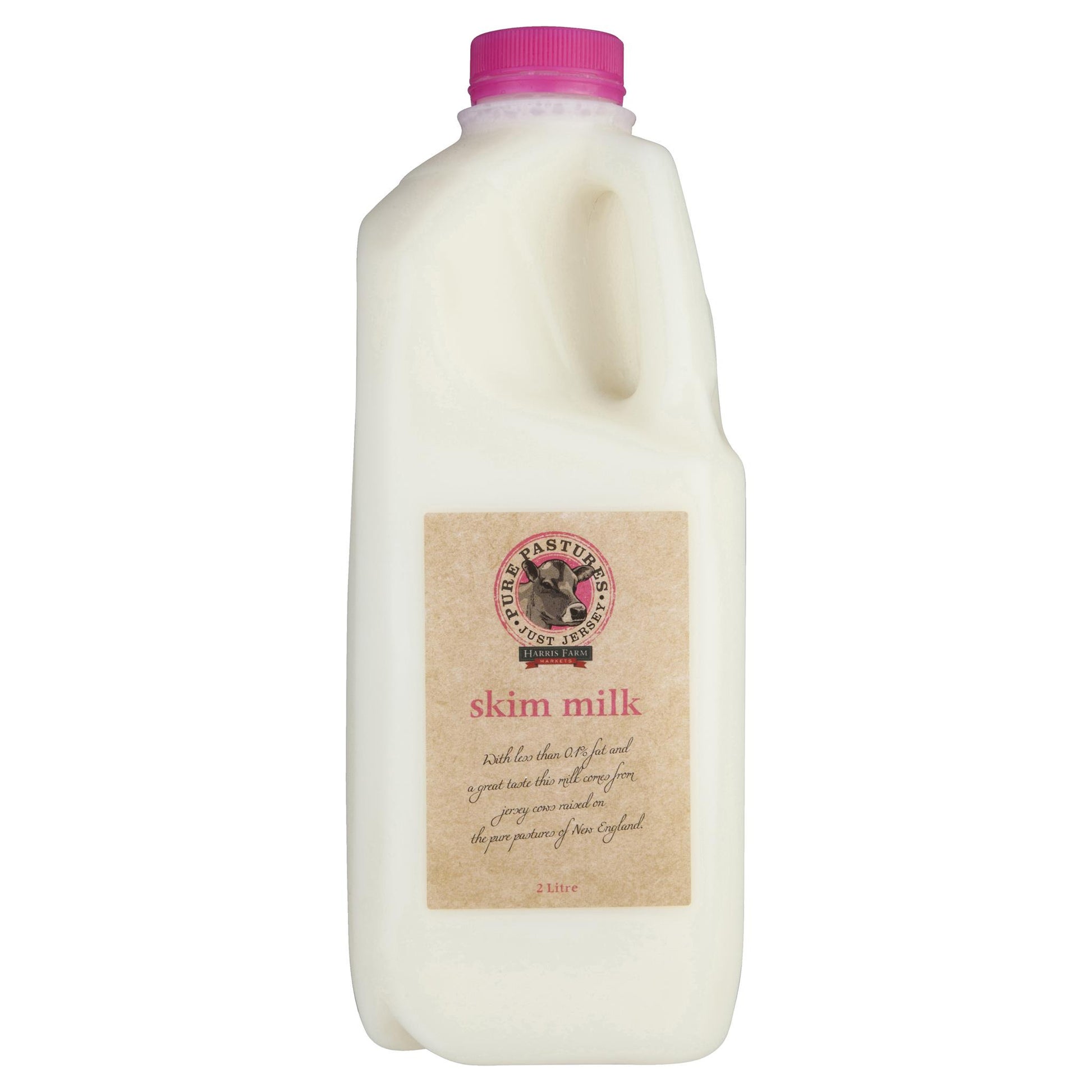 Harris Farm Milk Pure Pastures Just Jersey Skim 2L , Frdg2-Dairy - HFM, Harris Farm Markets
 - 1