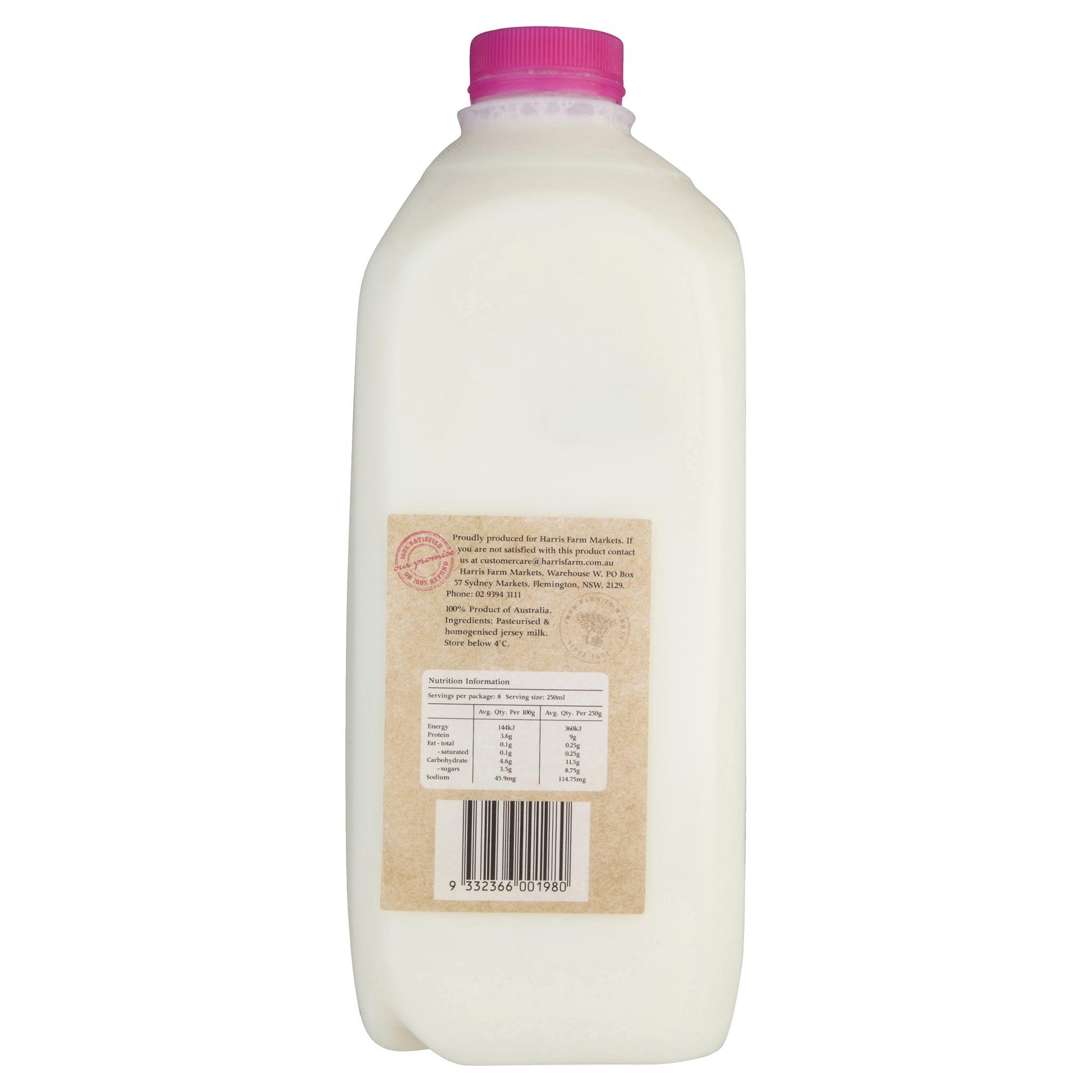 Harris Farm Milk Pure Pastures Just Jersey Skim 2L , Frdg2-Dairy - HFM, Harris Farm Markets
 - 2